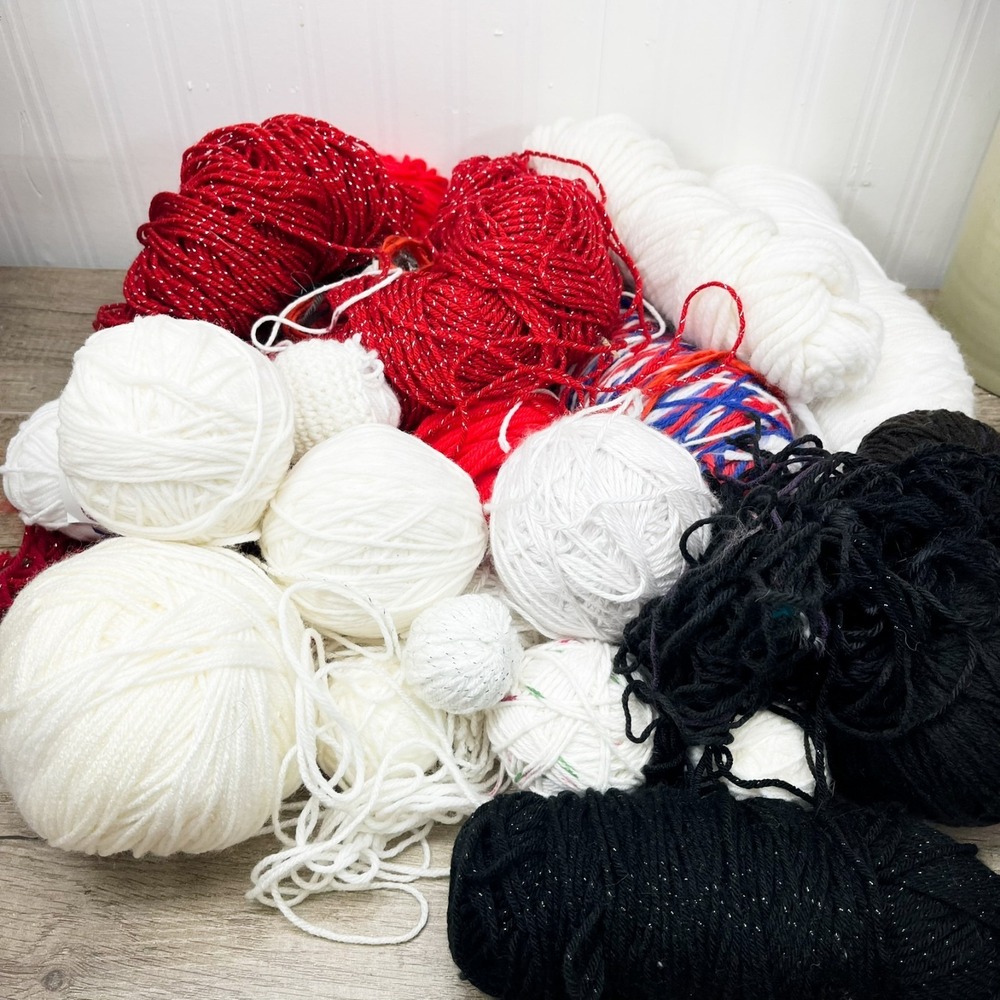 Yarn‎ Assorted Colors Pattern Acrylic Blend Skein Ball Scrap Craft Supply